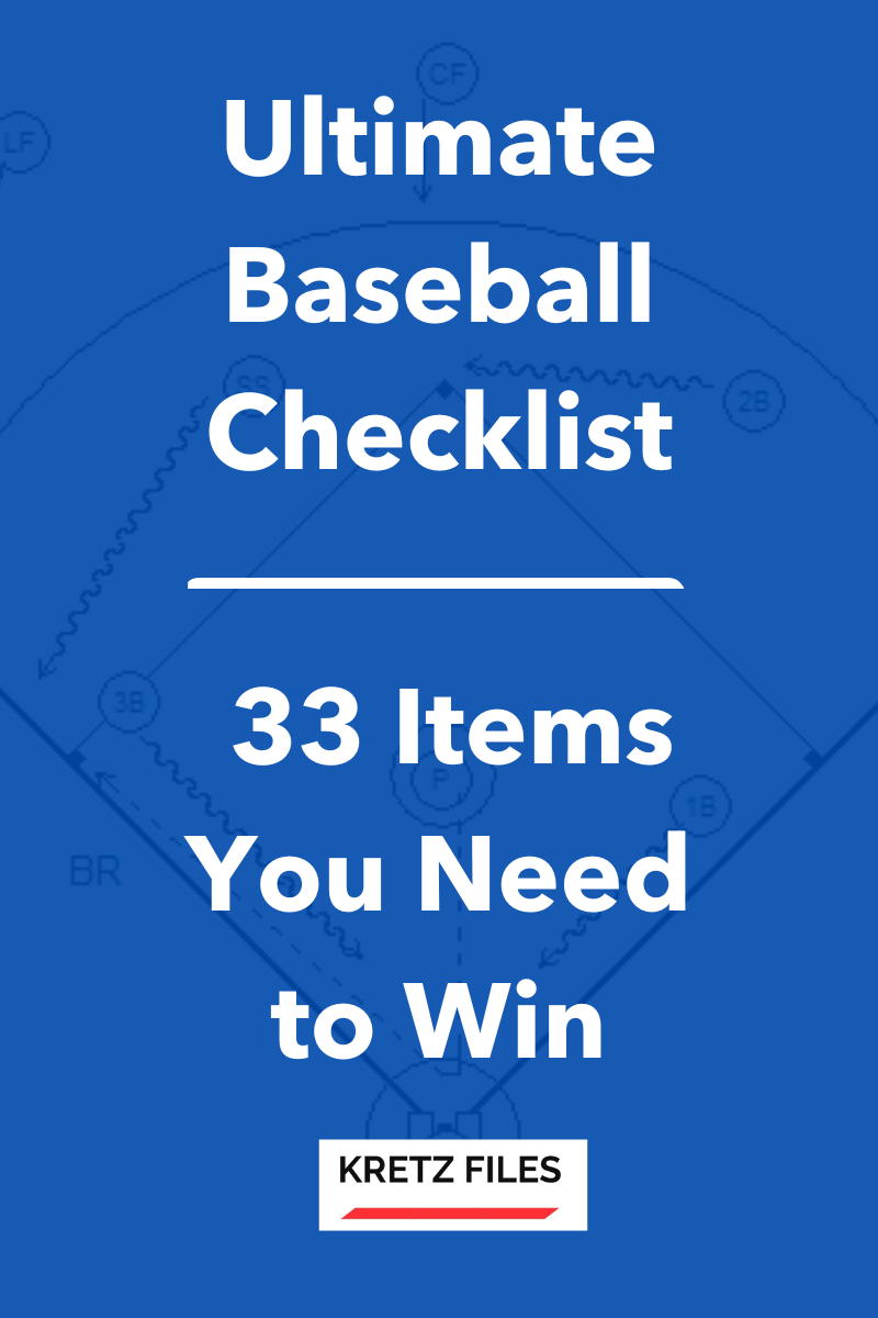 ultimate baseball checklist