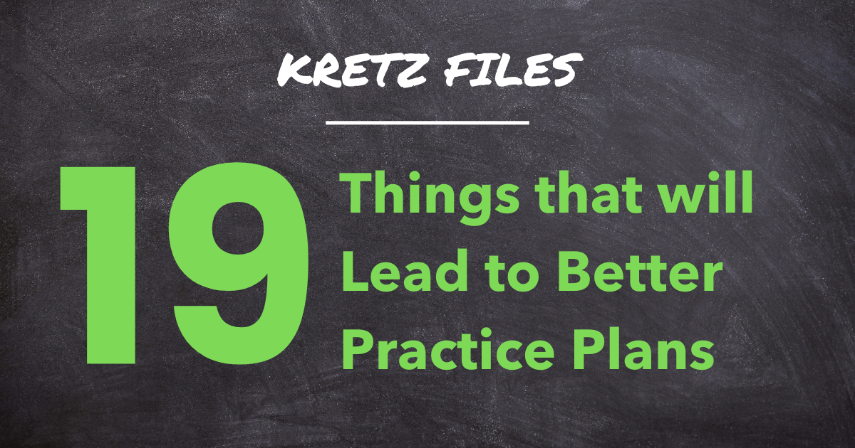 19 Things That Will Lead to Better Practice Plans